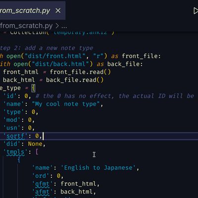 Anki scripting crimes, part 2: Managing Anki templates with python code